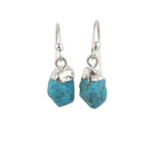 Boucle d'oreille en pierre précieuse améthyste pourpre véritable faite à la main en argent plaqué crochet style boucle d'oreille femmes bijoux de mode cadeau pour elle - Product Image 3