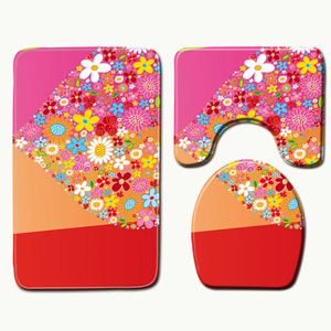 Custom Printed Valentine <b>Bathroom</b> Rug <b>Set</b> for <b>Bathroom</b> Non-Slip Shower Curtain Bath <b>Mat</b> - Product Image 5