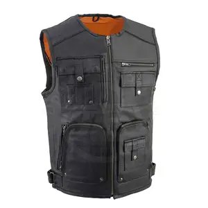 2024 Men Casual Wear And Premium Quality With Latest Design For Men Fashionable Leather Vest