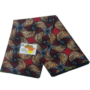 Tissu en toile de coton 100% Ankara Wax Timeless Grace, motif batik, poids moyen (120 GSM), respirant, antistatique - Product Image 1