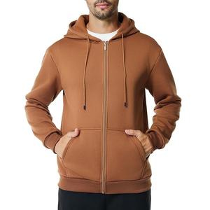 Nouveau design Service OEM hommes 100% coton à manches longues épaule pente cou bande couleur unie confortable fermeture éclair à capuche Bangladesh - Product Image 1