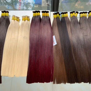 Extensiones de cabello humano real vietnamita de alta calidad 100% a granel Color oscuro Excelente valor Precio de fábrica - Product Image 1