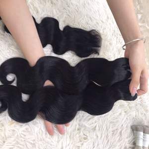 Haute qualité 100% cheveux vierges vietnamiens Body Wave Frontal HD Lace Bundles Afro-Style Double trame dessinée à prix réduit-Acheter maintenant! - Product Image 4