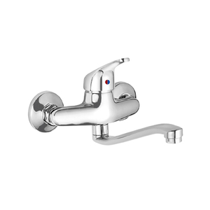 Miscelatore per lavabo orizzontale a leva singola da parete. Cartuccia in ceramica 0/40 mm. - Product Image 1