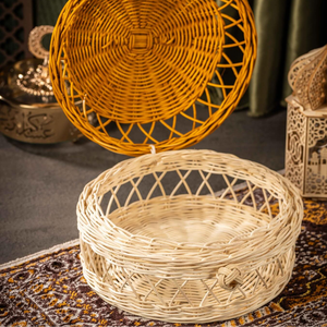 Recién llegado con cesta decorativa de ratán hecha a mano natural de diseño único, cesta de regalo, cesta de almacenamiento para vacaciones especiales - Product Image 6