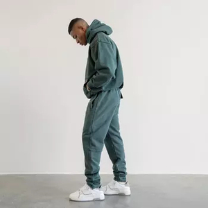 Survêtement de sport deux pièces en coton pour homme, tenue décontractée, tendance, logo personnalisé, produit Offre Spéciale - Product Image 5