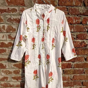 Robe imprimée bloc à la main Robe longue en coton indien Robe en coton indien Robe imprimée - Product Image 1
