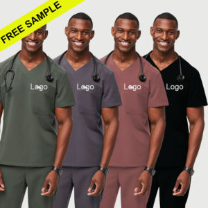 Alta calidad de poliéster personalizado rayón Spandex estiramiento Scrubs Hospital enfermera uniforme conjuntos superior para el personal del hospital - Product Image 2