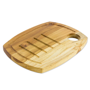 A-One Planche à découper en bois Planche à découper Forme rectangulaire Planche à découper en bois antique avec poignée Plateau de service élégant - Product Image 5