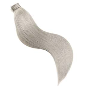 ต่อผมหางม้าแบบคลิปหนีบสีเทาเงิน ทรงบอดี้เวฟ - Product Image 1