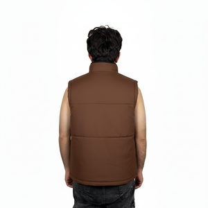 Chaleco Acolchado de Color Sólido de Alta Calidad con Diseño Moderno, Chaleco Acolchado Delantero de Algodón Suave y Duradero, Ajustado, para Hombre - Product Image 2