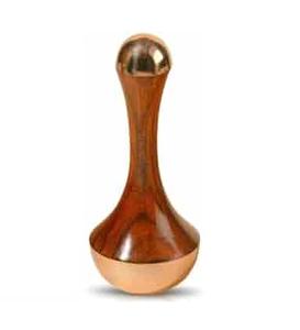 Masajeador de Pies Personal de Madera y Bronce para el Hogar, Varita Ayurvédica Kansa de Doble Cara, Juego de Masajeadores de Pies y Cuerpo, Logotipo Personalizado - Product Image 3