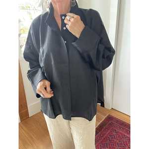 Camisa Larga Oversize de Lino para Mujer, Estilo Vintage Negro, Transpirable, 100% Lino, Cuello con Volantes, Decoración de Encaje, Ideal para Primavera - Product Image 2