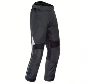 Pantalon de motard taille haute en cuir à la mode pour hommes vêtements de sport avec conception personnalisée tissu tissé en spandex brodé délavé foncé - Product Image 6