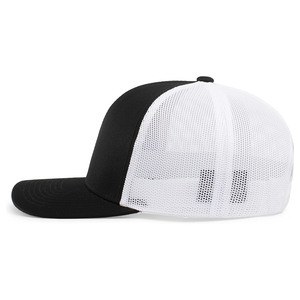 Wholesale Custom High Quality Classics Embroidery Logo 5 Panel Sport Hat White Cotton Trendy <b>Mens</b> Mesh Trucker Hat - Product Image 2