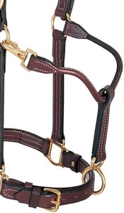 HALTER CUIR DOUX RÉGLABLE EN CUIR VÉRITABLE CHEVAL HALTER QUINCAILLERIE EN ACIER INOXYDABLE - Product Image 2