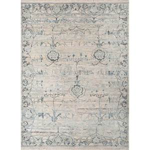 Alfombra Erbe Ivory de Lana Afgana Anudada a Mano, Diseño Floral-Abstracto, Rectangular, para Sala de Estar o Pasillo, Modelo LSEA-1002 - Product Image 1