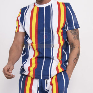 Ensemble double imprimé décontracté 2PC pour hommes-Nouveau t-shirt à manches courtes et short d'été en tissu éponge respirant et à séchage rapide en vente - Product Image 6