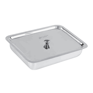 Bandeja de instrumentos de acero inoxidable con tapa Bandeja de instrumentos Acero inoxidable Todos los tamaños Bandejas de instrumentos con tapa Suministros médicos - Product Image 1