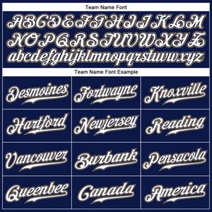 เสื้อเบสบอลแท้สีกรมท่าลายทางสีขาวทองสีขาว - Product Image 3