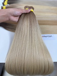 ราคาขายส่ง 100 กรัม 28 นิ้ว ผมต่อเวียดนามแท้ คุณภาพสูง สีบลอนด์ธรรมชาติ แบบตรง - Product Image 3