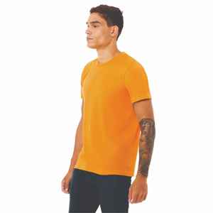 เสื้อยืดคอกลมสำหรับผู้ชายผ้าคอตตอนผสมทรงสลิมฟิตแขนสั้นระบายอากาศได้ดี - Product Image 5