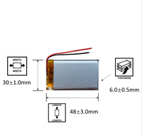 Baterai Lithium Polimer 603048 2 Kabel 603048-2 1000mAh 3.7V dengan UN38.3 MSDS Baterai Isi Ulang untuk MP3 MP4 Speaker TWS