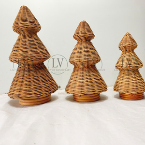 Vente en gros bon prix de décorations d'arbre de Noël en rotin rustique naturel pour la maison du Vietnam - Product Image 3