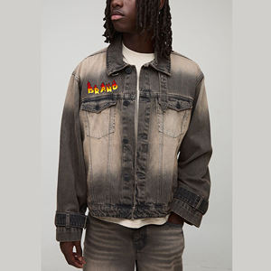 Article en vogue veste en jean acidwash pour hommes vêtements décontractés d'hiver respirants conception personnalisée vente en gros fabricant veste pour homme - Product Image 1