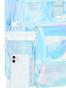 Bolso de Mano Impermeable Personalizado de Gran Capacidad para <span class=keywords><strong>Mujer</strong></span>, con Bolsillo para Teléfono, Bolso Tipo Tote de Playa para Vacaciones de Verano - Product Image 4