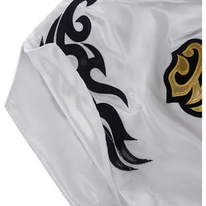 Pantalones cortos de Muay Thai con logotipo personalizado al por mayor para adultos pantalones cortos de boxeo de lucha unisex de alta calidad MOQ bajo edición 2025 - Product Image 6