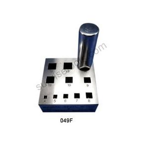 Lunette et formant poinçon ensemble carré avec boîte en bois outils de fabrication de bijoux - Product Image 1