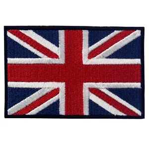 British Union Jack ricamato bandiera emblema UK gran bretagna Applique Iron On Sew On Patch Engle Ireland