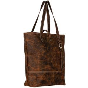 Sac fourre-tout en cuir pleine fleur de qualité supérieure pour femme, style western, sac à main vintage en cuir véritable, style Ins, fermeture éclair, vente chaude - Product Image 2