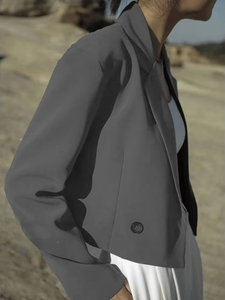 Blazers recortados para mujer nueva primavera estilo coreano Chic prendas de vestir Oficina señoras elegante temperamento diseñado Chic Popular Streetwear - Product Image 3