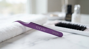 Pince à isolation courbée 10 mm en acier inoxydable anti-magnétique, revêtement poudré violet, pour volume russe, vente chaude, personnalisation OEM - Product Image 3