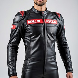 Traje de carreras de motos MALIK RAZA Custom Fit | 1,3mm cuero de vaca y armadura aprobada por CE - Product Image 4