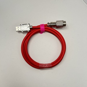 Bền Tùy Chỉnh Sâu Màu Đỏ Tùy Chỉnh Loại C Mùa Xuân Xoắn Ốc Cáp <span class=keywords><strong>USB</strong></span> Aviator Kết Nối Nylon Bàn Phím Cơ Khí Cáp Cuộn - Product Image 2