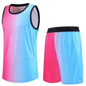 Traje deportivo de baloncesto para hombre Bsci, venta al por mayor, de secado rápido, sin mangas, bolsa de doble cara, transpirable, estampado, conjuntos de talla grande para adultos - Product Image 6