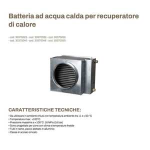 Batterie d'eau chaude Tecnosystemi pour systèmes CVC, pour unité de récupération de chaleur efficace - Product Image 2