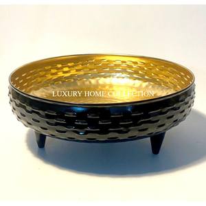 Cuencos Urli para decoración de interiores del hogar con soporte de Color negro de hierro sólido con soporte votivo de primera calidad de diferentes tamaños de Metal Urli - Product Image 6