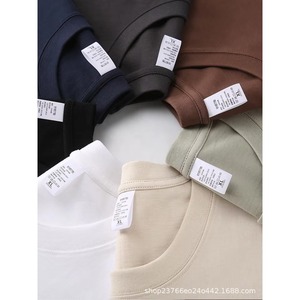 Boxy Hip Hop 280g Drop Shoulder Graphic <b>Heavyweight</b> Luxury Blank Cotton Oversized Knitted <b>T</b>-<b>shirt</b> for <b>men</b> DDP Shipping - Product Image 3