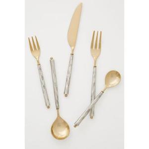 Ensemble de couverts à manche en résine design avec poignée élégante et construction supérieure en acier inoxydable pour une expérience culinaire haut de gamme - Product Image 3