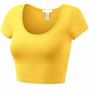 Camiseta corta de mujer de último diseño de fabricante de Pakistán, camisetas cortas transpirables de secado rápido para mujer, camiseta para mujer - Product Image 2