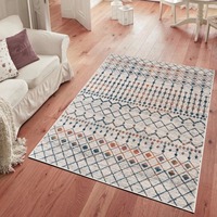 Hochwertiger türkischer Polypropylen-Shaggy-Jacquard-Teppich, maschinell gefertigt, mit hohem Flor, Adiva-Teppich für Wohnzimmer und Schlafzimmer.