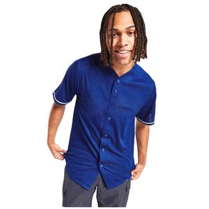 Camiseta de béisbol de entrenamiento, material suave y transpirable, estilo atlético, cierre con botones, perfecta para deportes y moda casual urbana. - Product Image 1