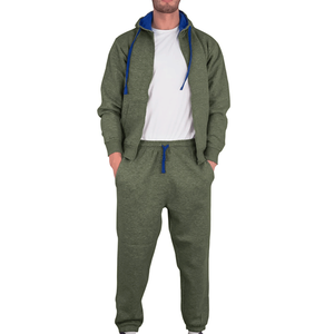 Chándal de invierno transpirable de corte regular con cremallera para hombre, nuevo diseño, de secado rápido, de talla grande, con patrón sólido - Product Image 1