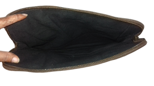 Tùy chỉnh cổ điển nâu da chính hãng trường hợp máy tính bảng dễ dàng để thực hiện unisex dây kéo gần hơn túi duy nhất cho văn phòng hàng ngày sử dụng - Product Image 2