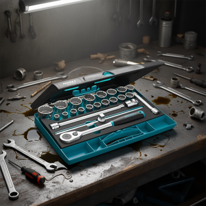 Juego de Llaves de Trinquete y Vasos Hazet de 12 Puntas Cuadradas de 1/2'' con Perfil de Tracción y Moleteado, Juego de 23 Piezas - Product Image 3