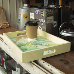 Plateau de service en laque avec base en bois Fait à la main au Vietnam Plateau d'affichage décoratif pour restaurant et hôtel Moderne - Product Image 3